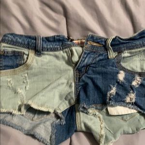 Ripped, short shorts.